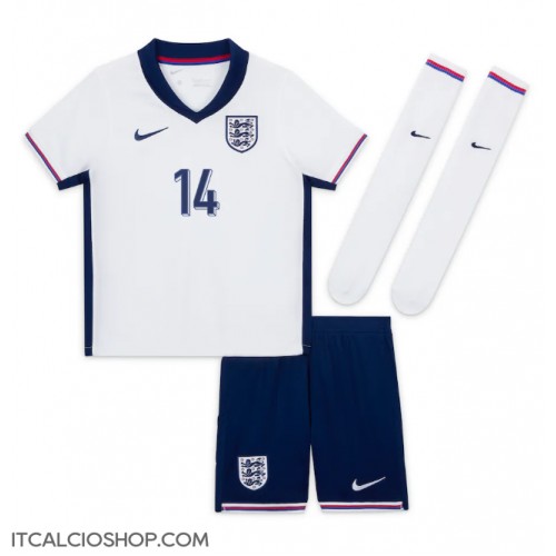 Inghilterra Ezri Konsa #14 Prima Maglia Bambino Europei 2024 Manica Corta (+ Pantaloni corti)